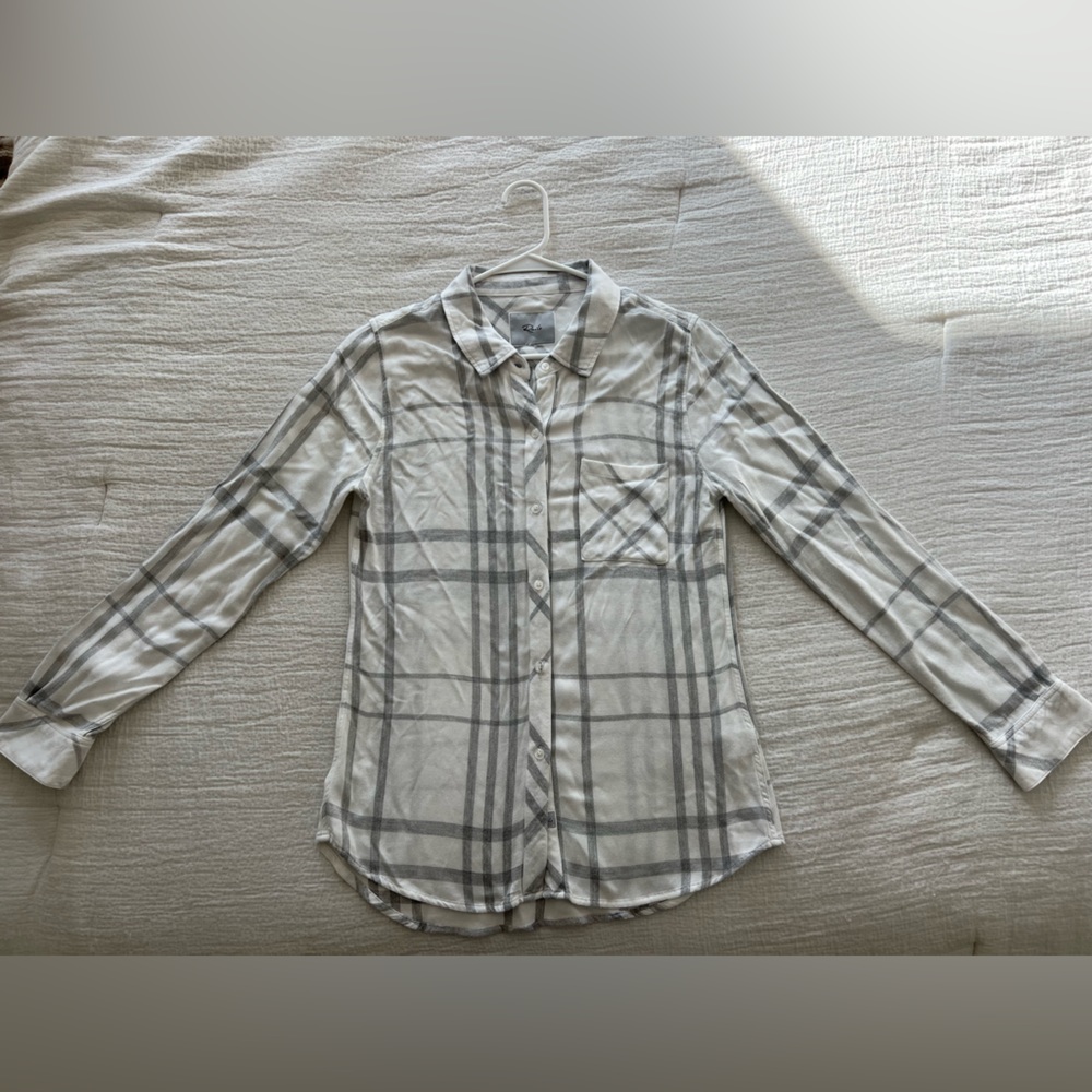 Rails Hunter & Fog White women’s button up